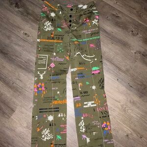 Free people skii green pants